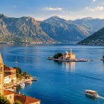 Historic Perast and Our Lady of the Rocks island in the Bay of Kotor, Montenegro